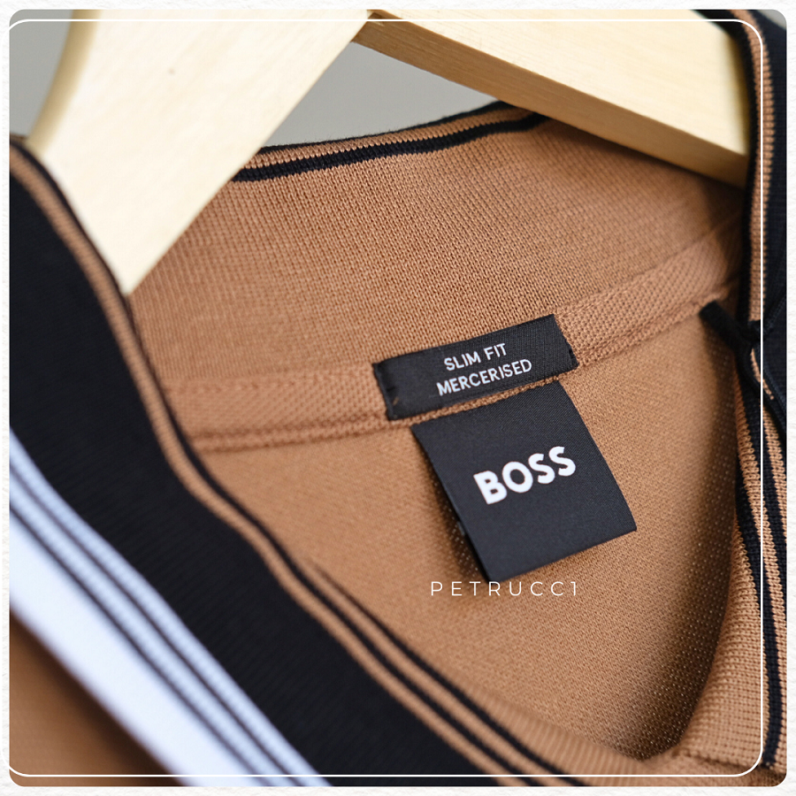 BOSS POLO SHIRT WITH STRIPED COLLAR  PHILLIPSON 118 50495709
