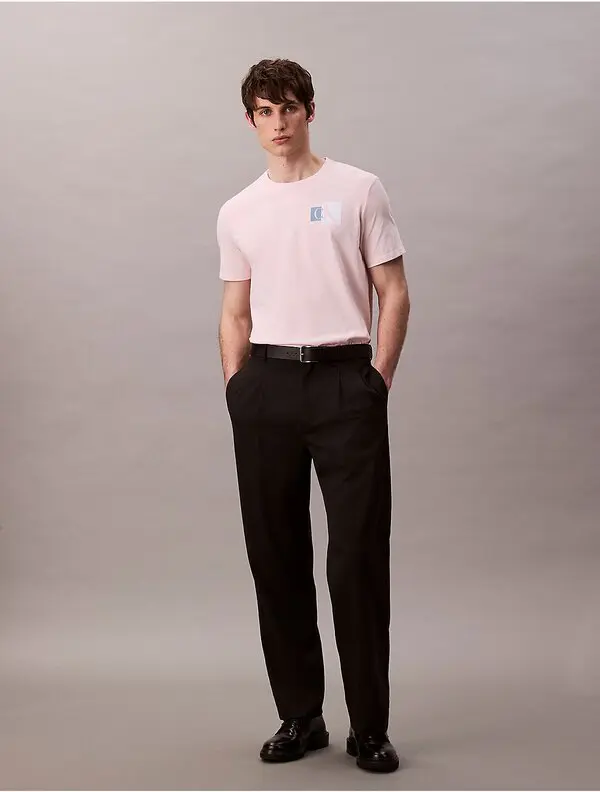 CALVIN KLEIN Contrast Box Logo Graphic Classic T Shirt  4RB858G-2NT