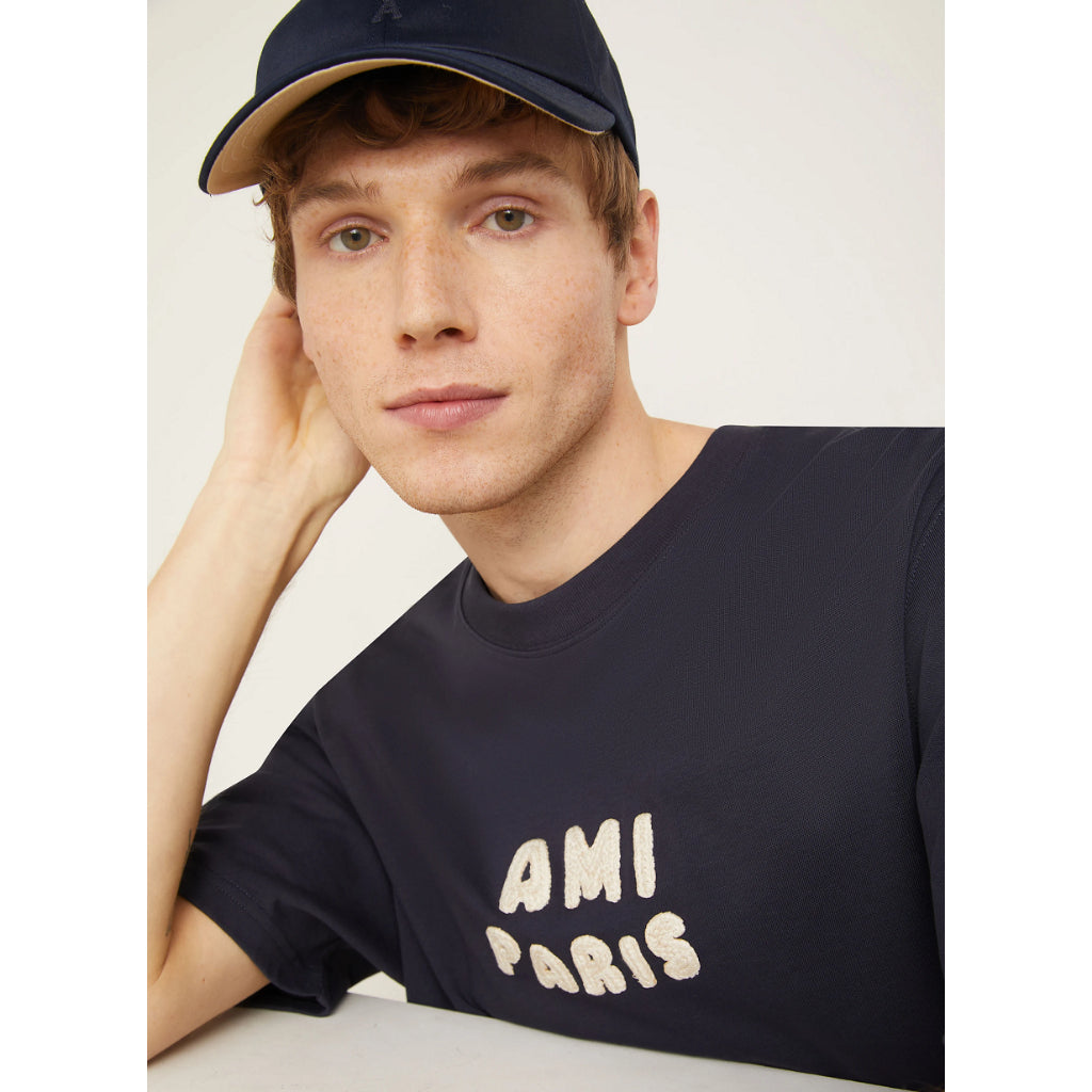 AMI Cotton Ami Paris Patch T Shirt UTS075