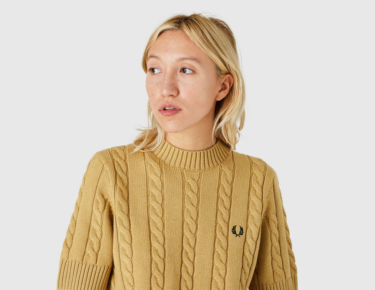 Fred Perry Short Sleeve Cable Knit Jumper Women K3110/194