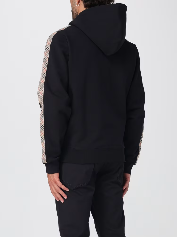 BURBERRY Check Trim Cotton Zip Hoodie 8110790
