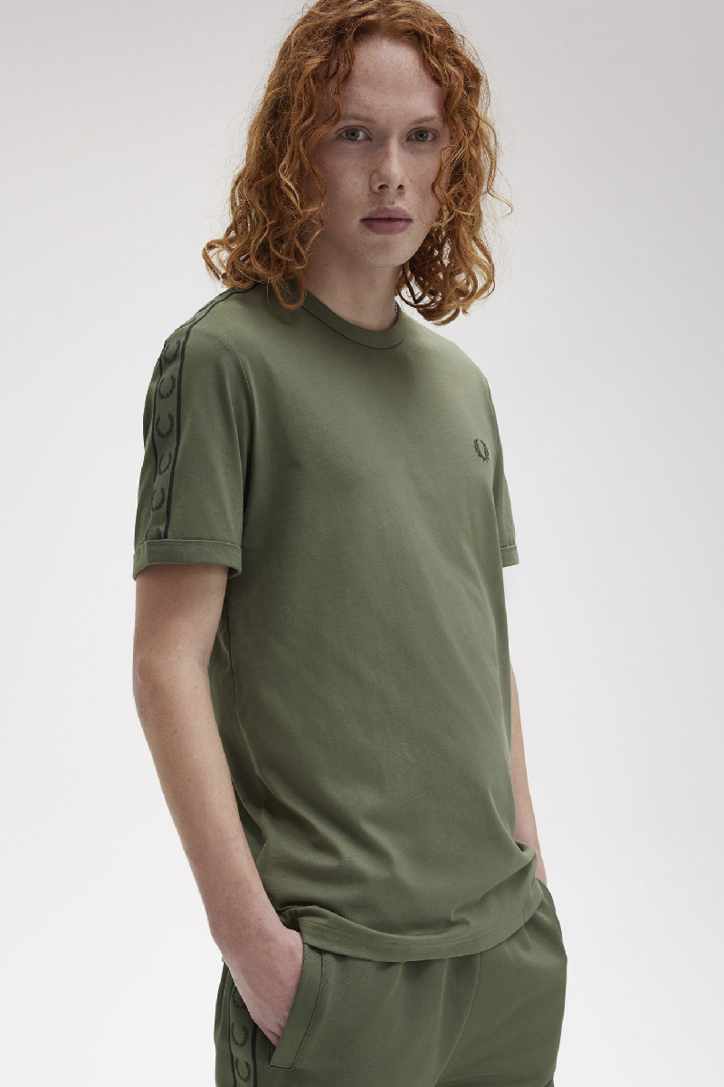 Fred Perry Contrast Tape Ringer T-Shirt Kaos M4613/W49