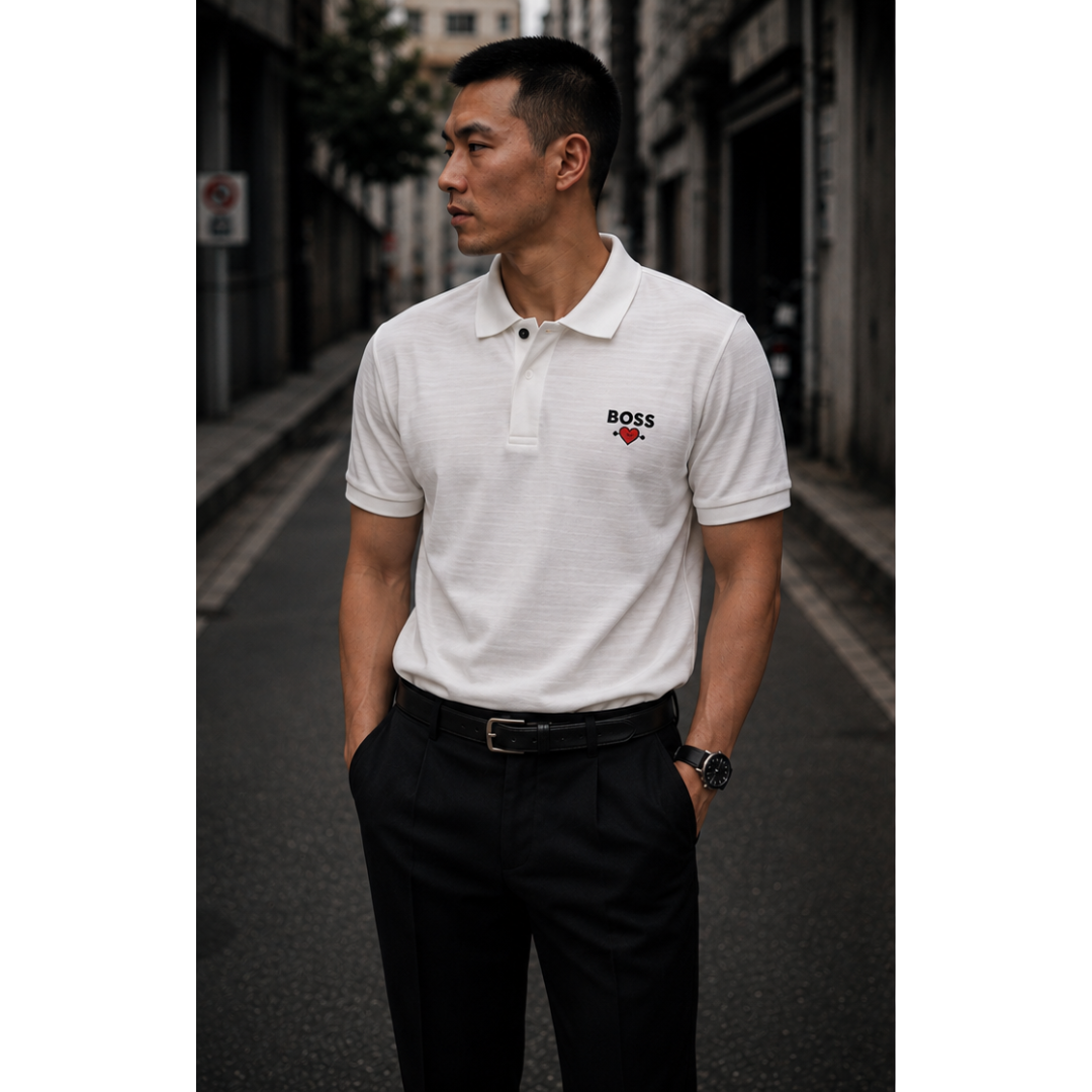 BOSS Polo Shirt Pique Cowo Pria 50463519