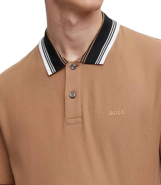 BOSS POLO SHIRT WITH STRIPED COLLAR  PHILLIPSON 118 50495709