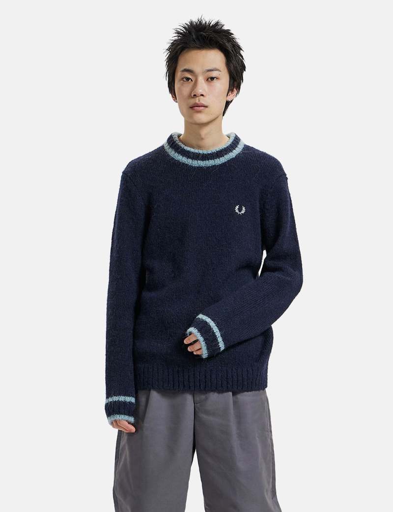 Fred Perry Alpaca Blend Crew Neck Jumper Sweater K4563/608