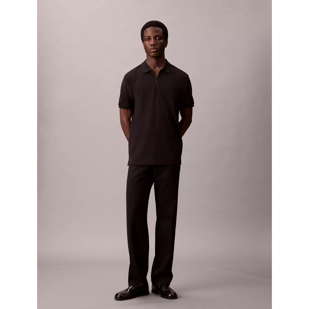 CALVIN KLEIN Tech Pique Zip Polo Shirt