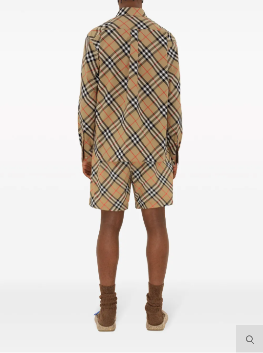 BURBERRY Beige Plaid Shirt 8087634