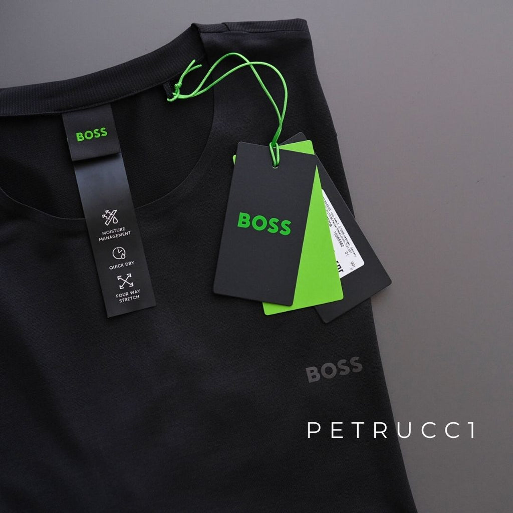 BOSS Quick-dry stretch-jersey T Shirt with decorative reflective artwork Tee Active 50525209