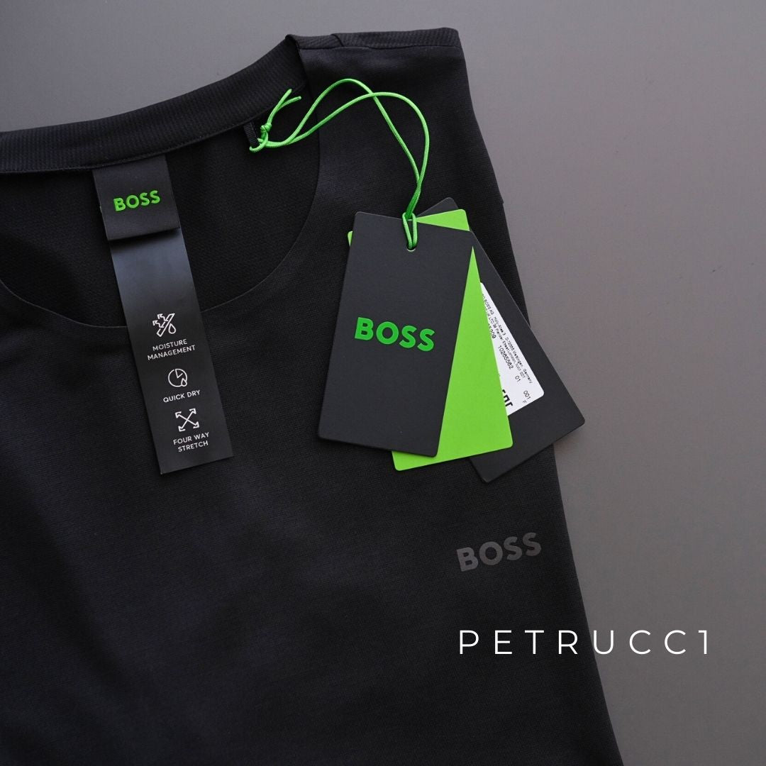 BOSS Quick-dry stretch-jersey T Shirt with decorative reflective artwork Tee Active 50525209