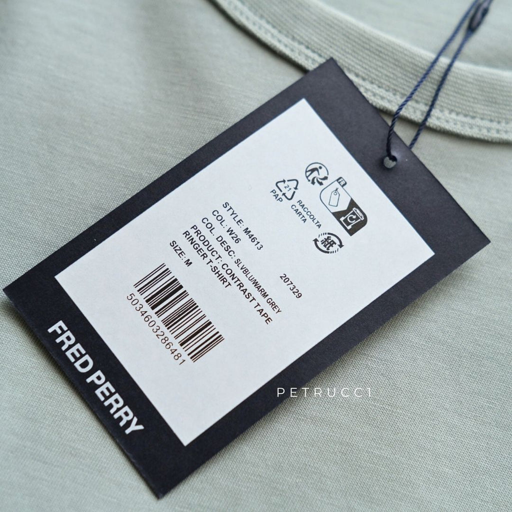 Fred Perry Contrast Tape Ringer T-Shirt Kaos M4613/W26