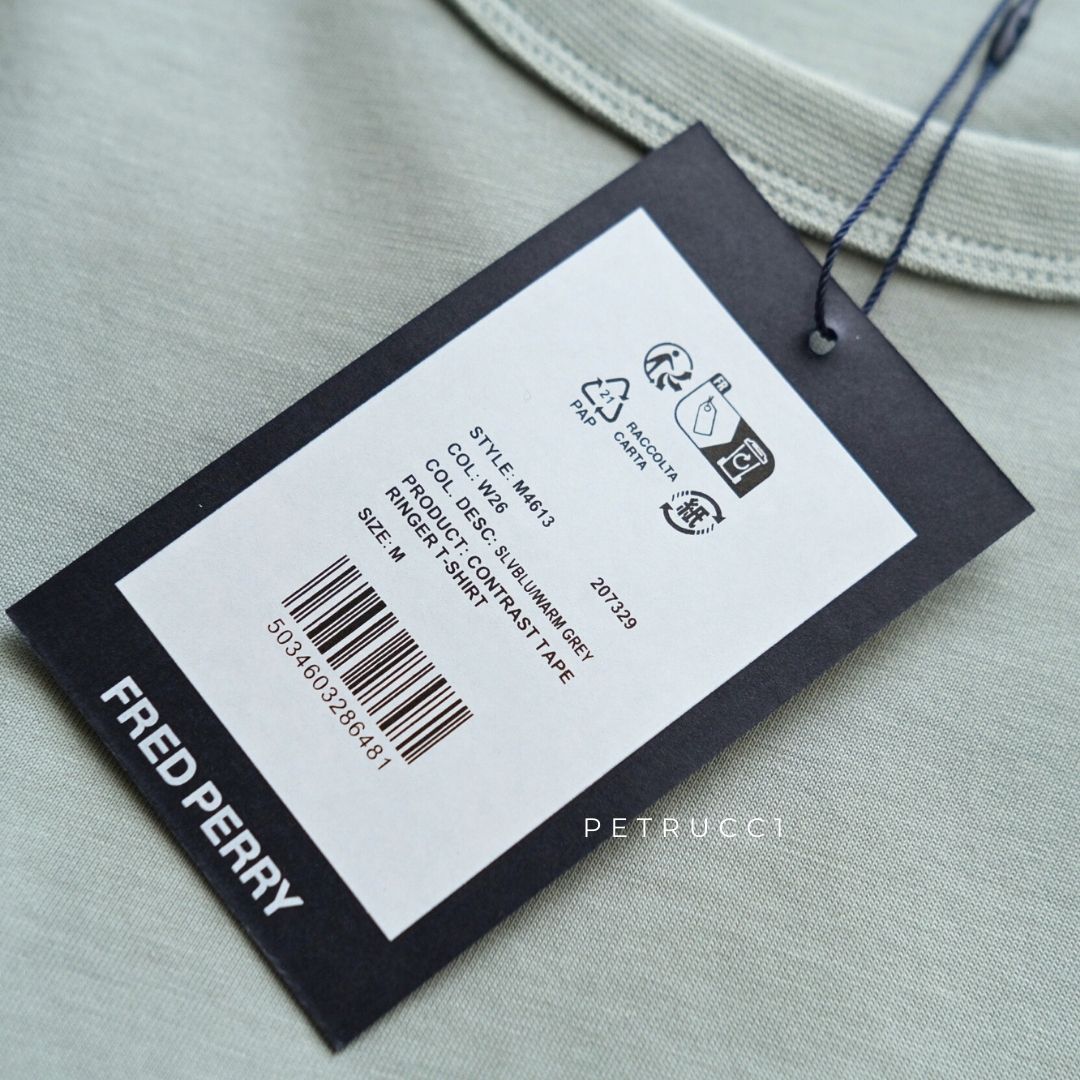 Fred Perry Contrast Tape Ringer T-Shirt Kaos M4613/W26