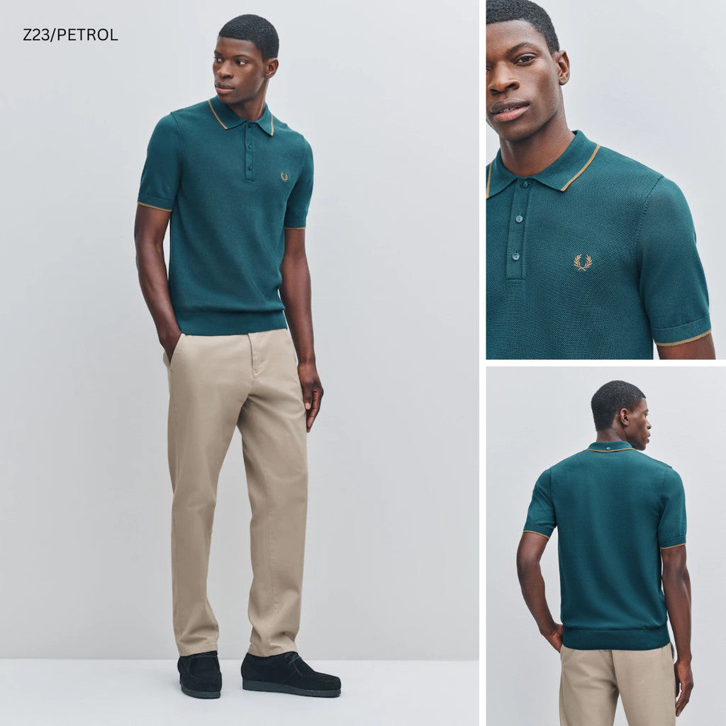 Fred Pery Knit Polo Shirt Cowo K1307