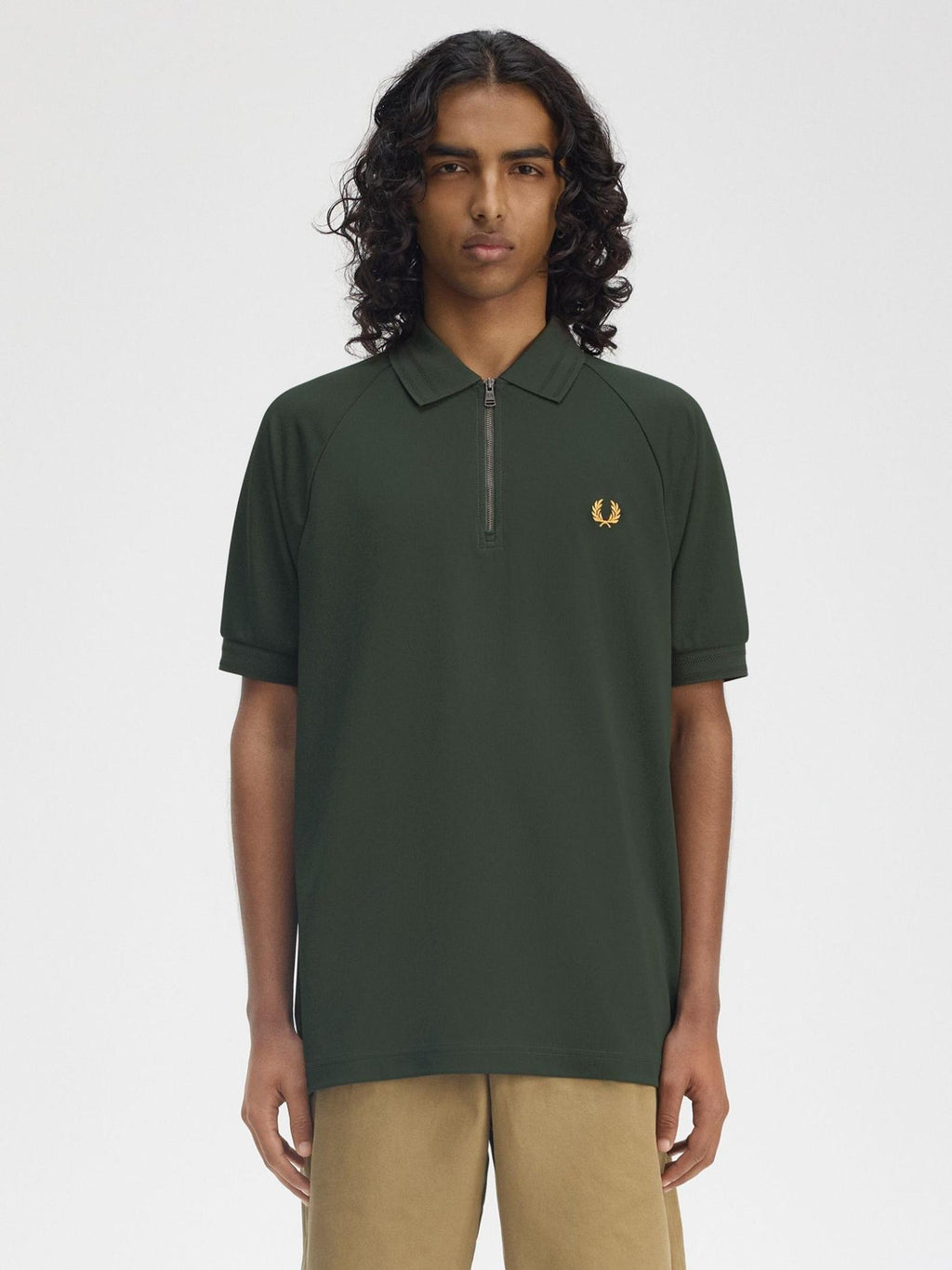 Fred Perry Zip Neck Polo Shirt M9869/X89