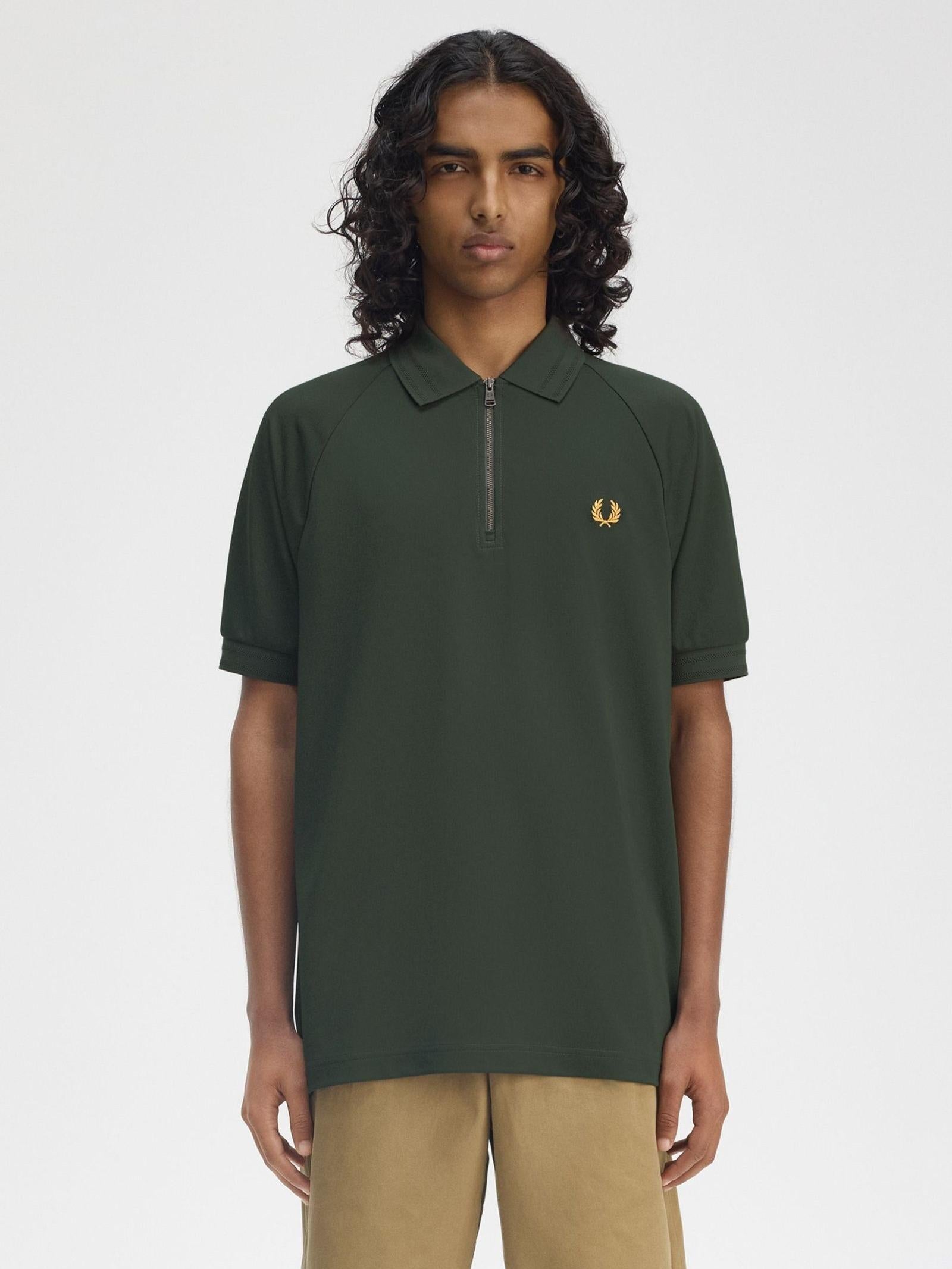 Fred Perry Zip Neck Polo Shirt M9869/X89