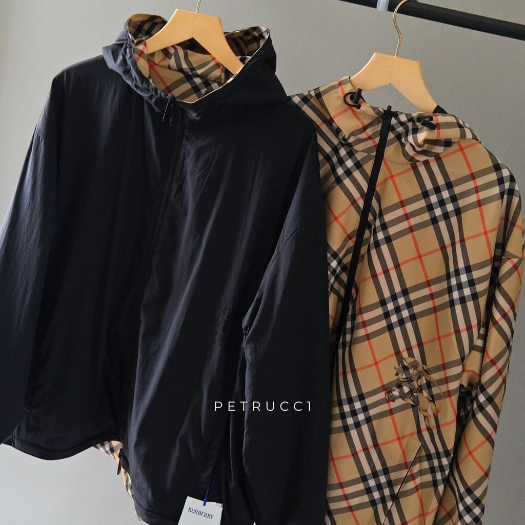 BURBERRY Reversible Check Hooded Jacket 81041021