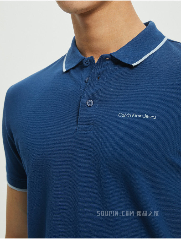 Calvin Klein Trimmed Lapel Polo Shirt J319183