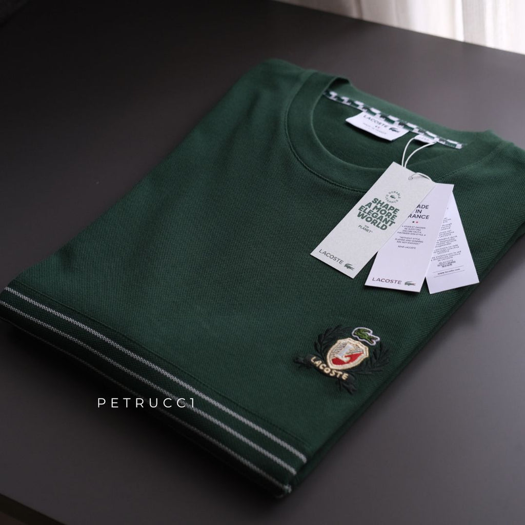 LACOSTE Embroidered Badge Pique T Shirt TH0025