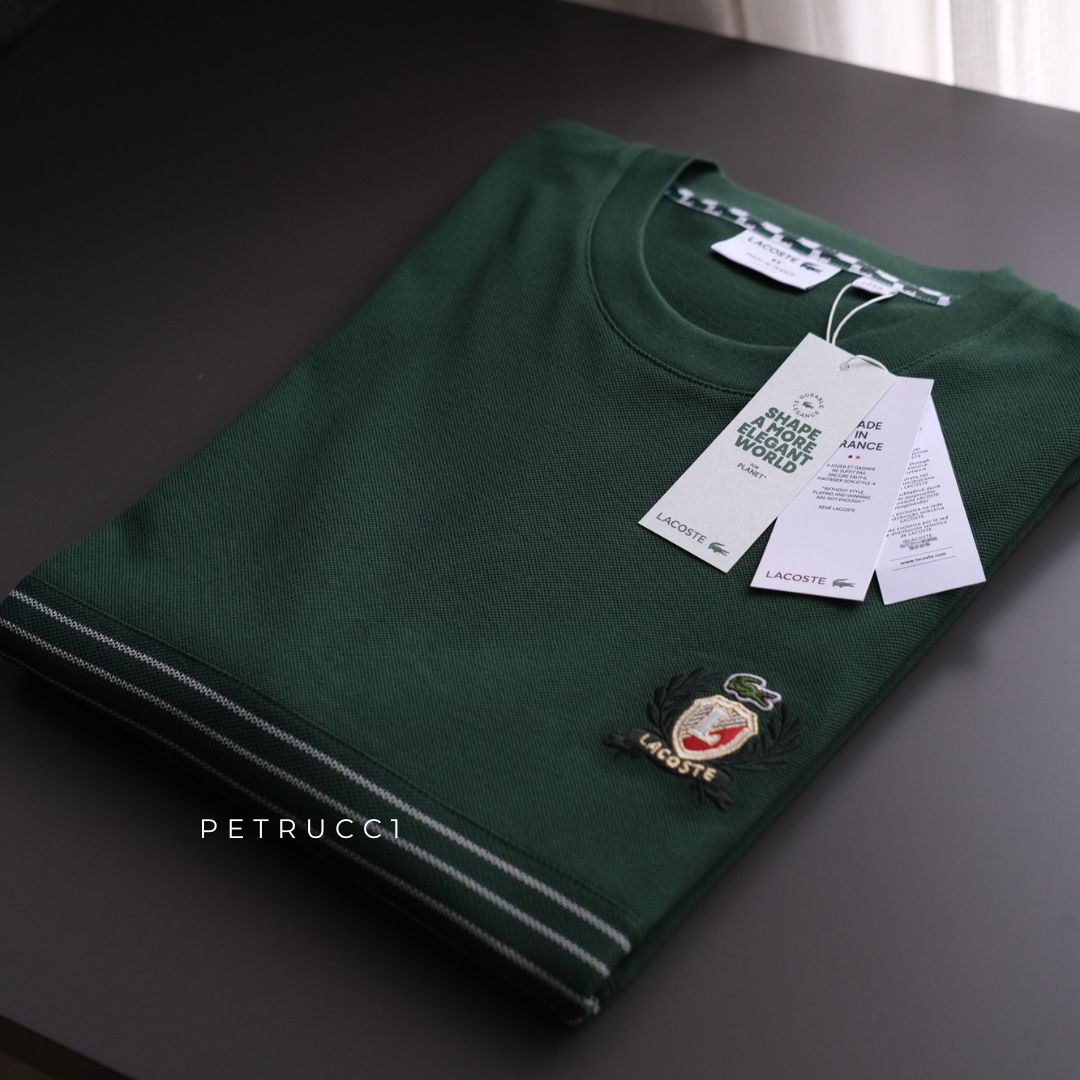 LACOSTE Embroidered Badge Pique T Shirt TH0025