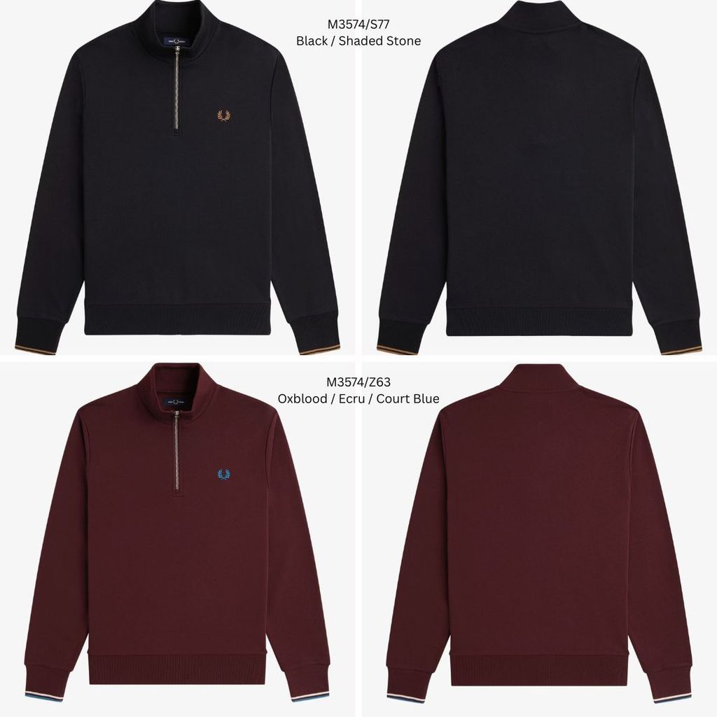 Fred Perry Half Zip Sweatshirt Sweater M3574