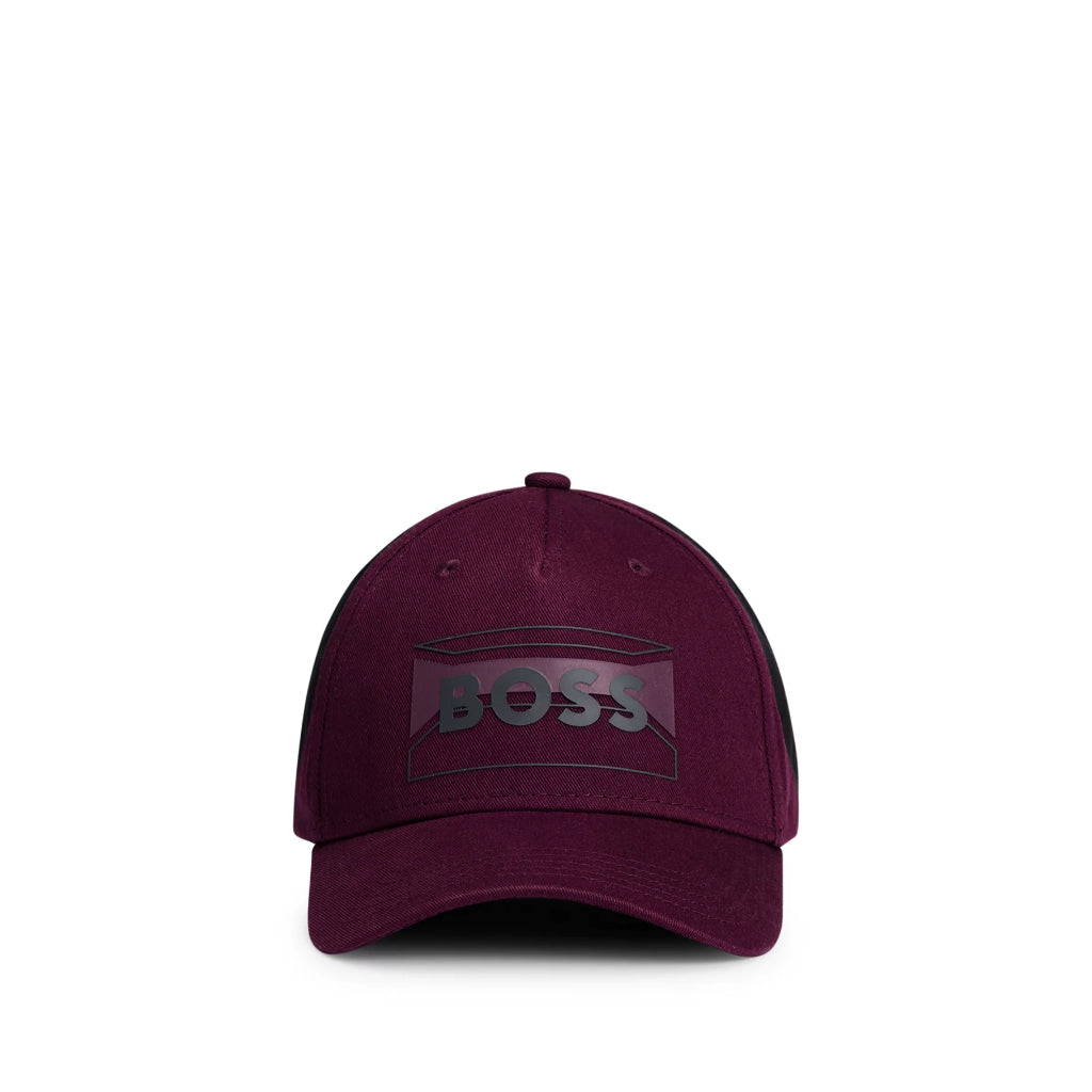 BOSS Cotton-twill cap with contrasting seasonal logo 50505837