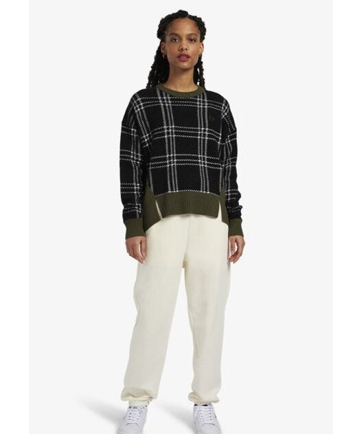 Fred Perry Tartan Panel Jumper Women K4108/102