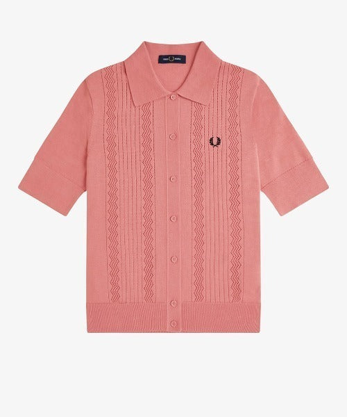 Fred Perry POINTELLE DETAIL KNITTED SHIRT Women K9133/X90
