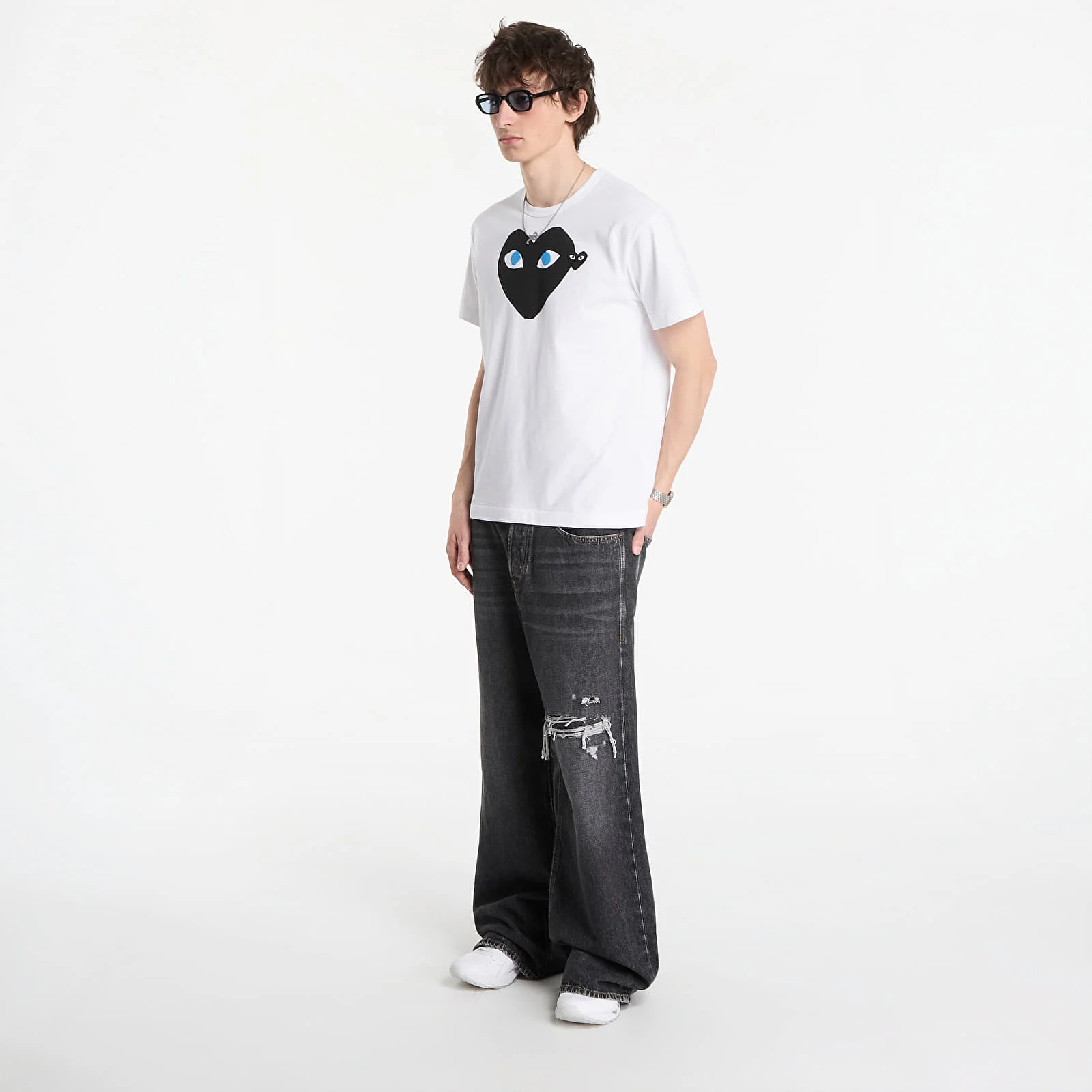 PLAY CDG COMME des GARCONS TEE T SHIRT kaos cowo pria man ORIGINAL