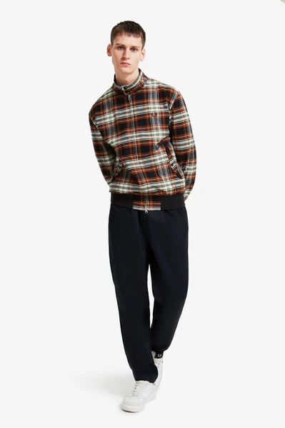 Fred Perry Check Harrington Jacket Port  J8524/122