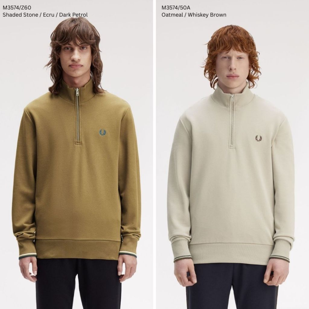 Fred Perry Half Zip Sweatshirt Sweater M3574
