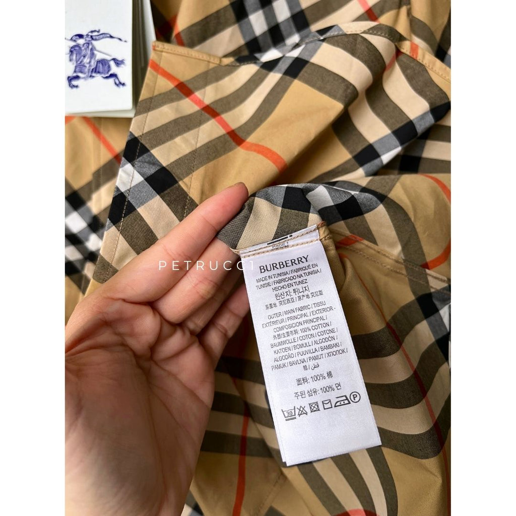 BURBERRY Beige Plaid Shirt 8087634