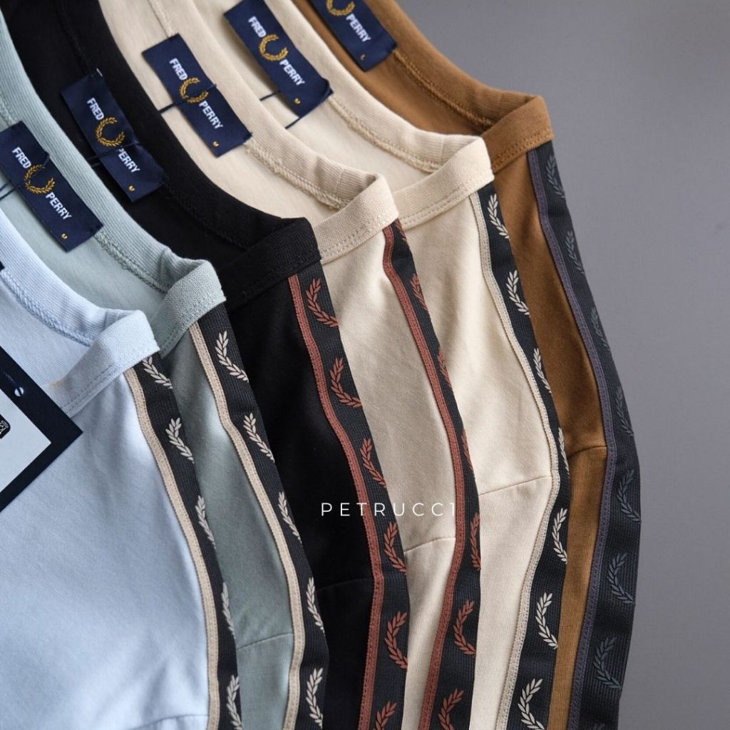 Fred Perry Contrast Tape Ringer T-Shirt Kaos M4613/W26