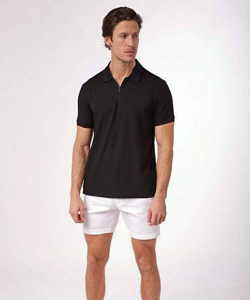 CALVIN KLEIN Tech Pique Zip Polo Shirt