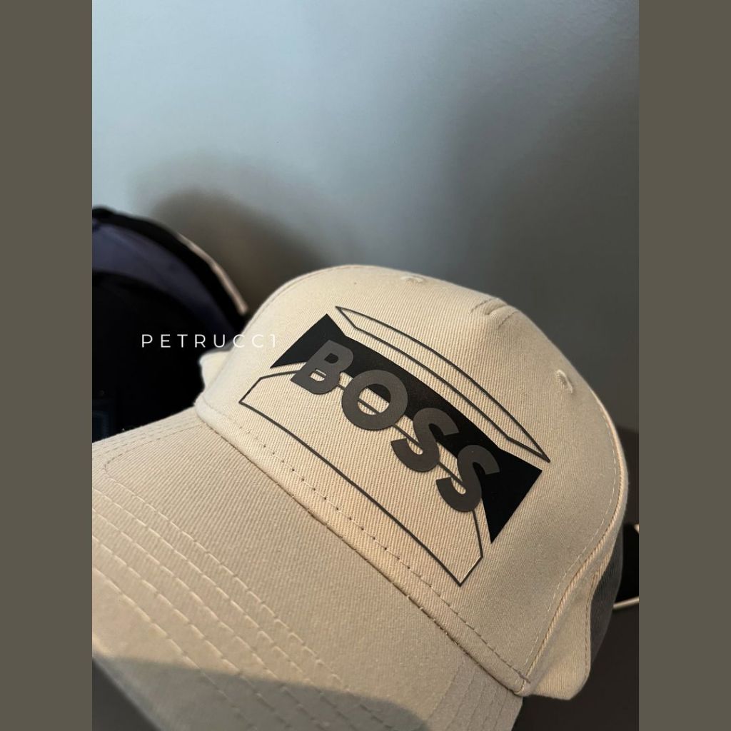 BOSS Cotton-twill cap with contrasting seasonal logo 50505837
