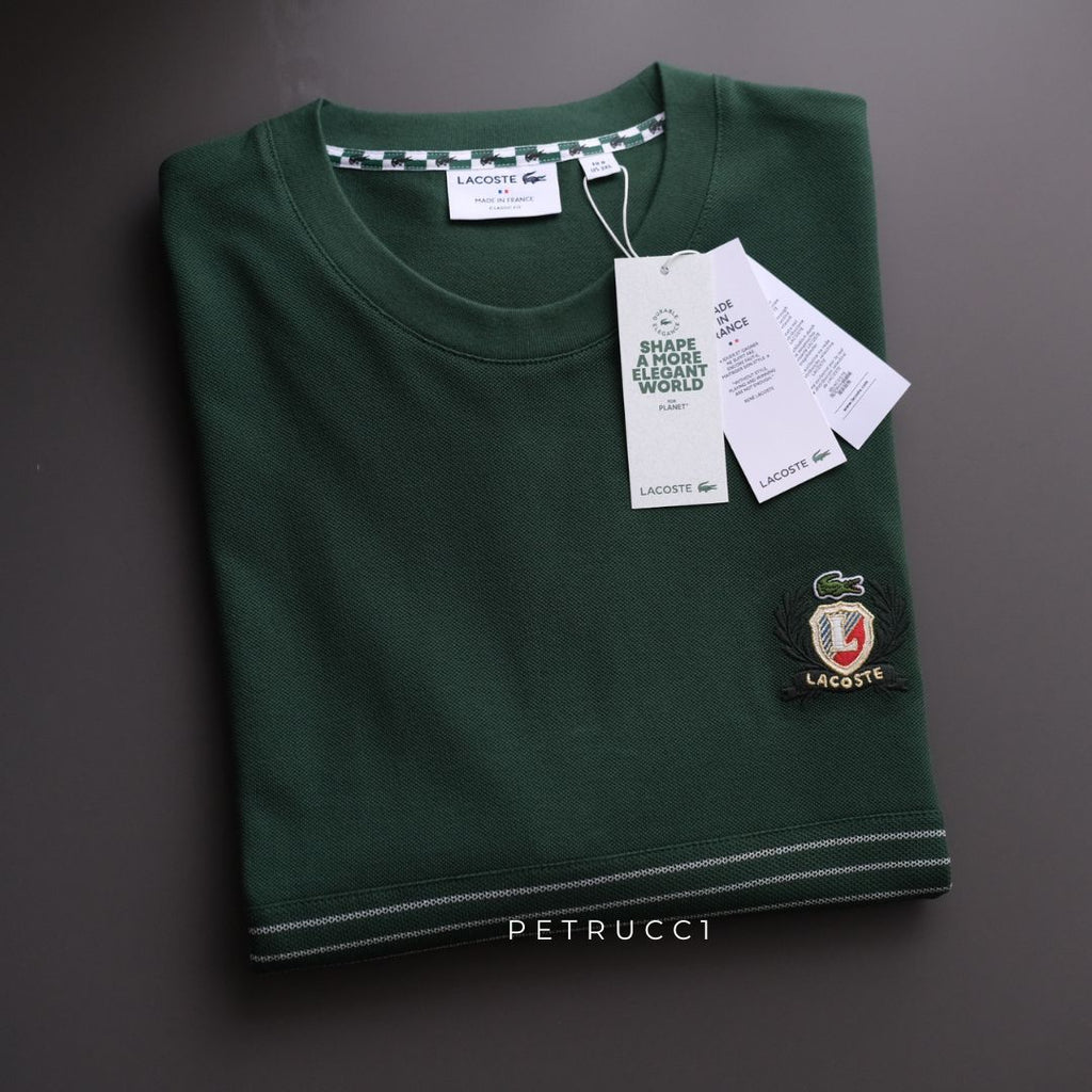 LACOSTE Embroidered Badge Pique T Shirt TH0025