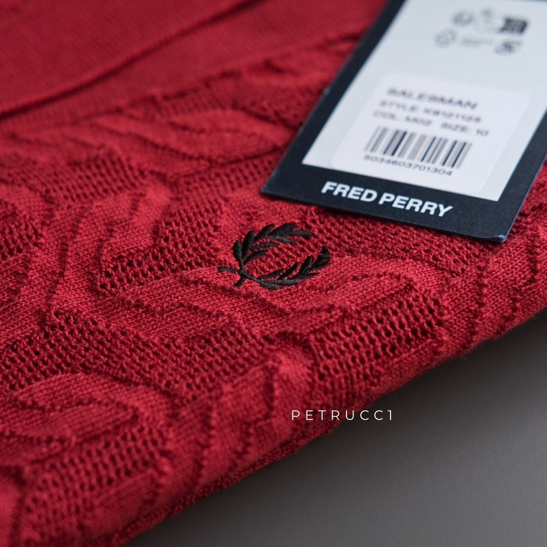 Fred Perry Cable Knit Tank Open Collar Women K9121/M02