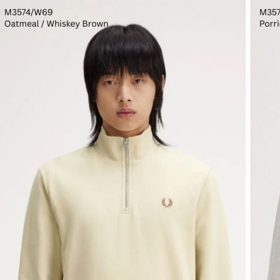 Fred Perry Half Zip Sweater Sweatshirt M3574