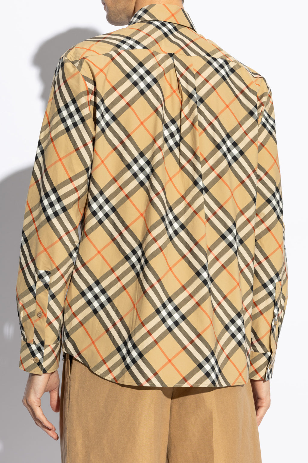 BURBERRY Beige Plaid Shirt 8087634