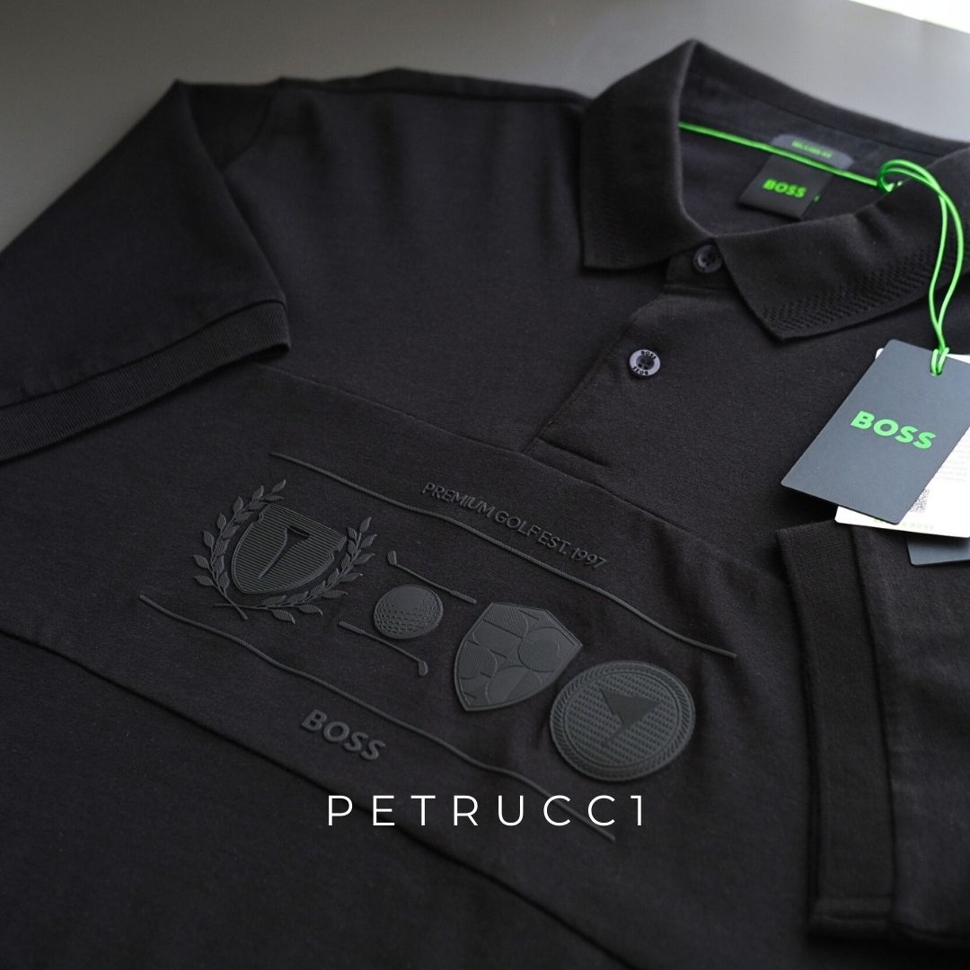BOSS Relaxed-fit polo shirt in cotton with golf artwork Percy Heritage 50538111