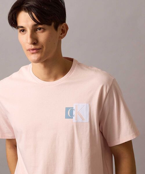 CALVIN KLEIN Contrast Box Logo Graphic Classic T Shirt  4RB858G-2NT
