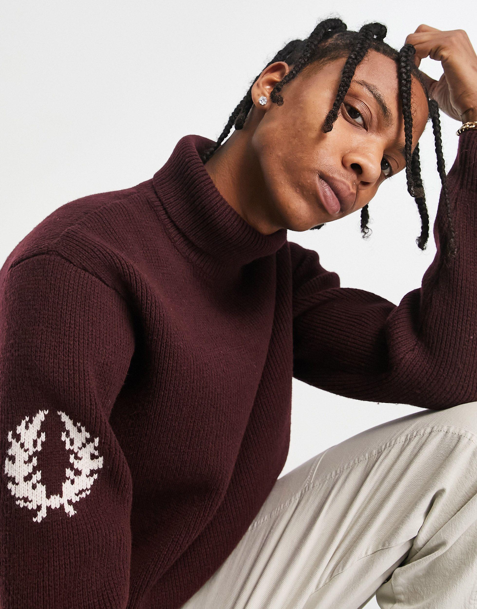 Fred Perry Laurel Wreath Roll Neck Jumper Sweater K4561/597