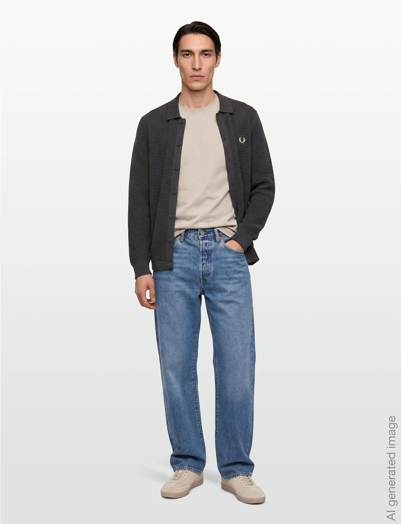 Fred Perry Cardigan Knit Jaket Jacket Outwear Cowo K8566/297