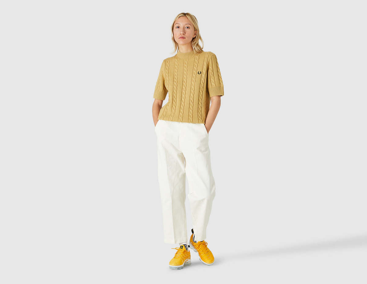 Fred Perry Short Sleeve Cable Knit Jumper Women K3110/194