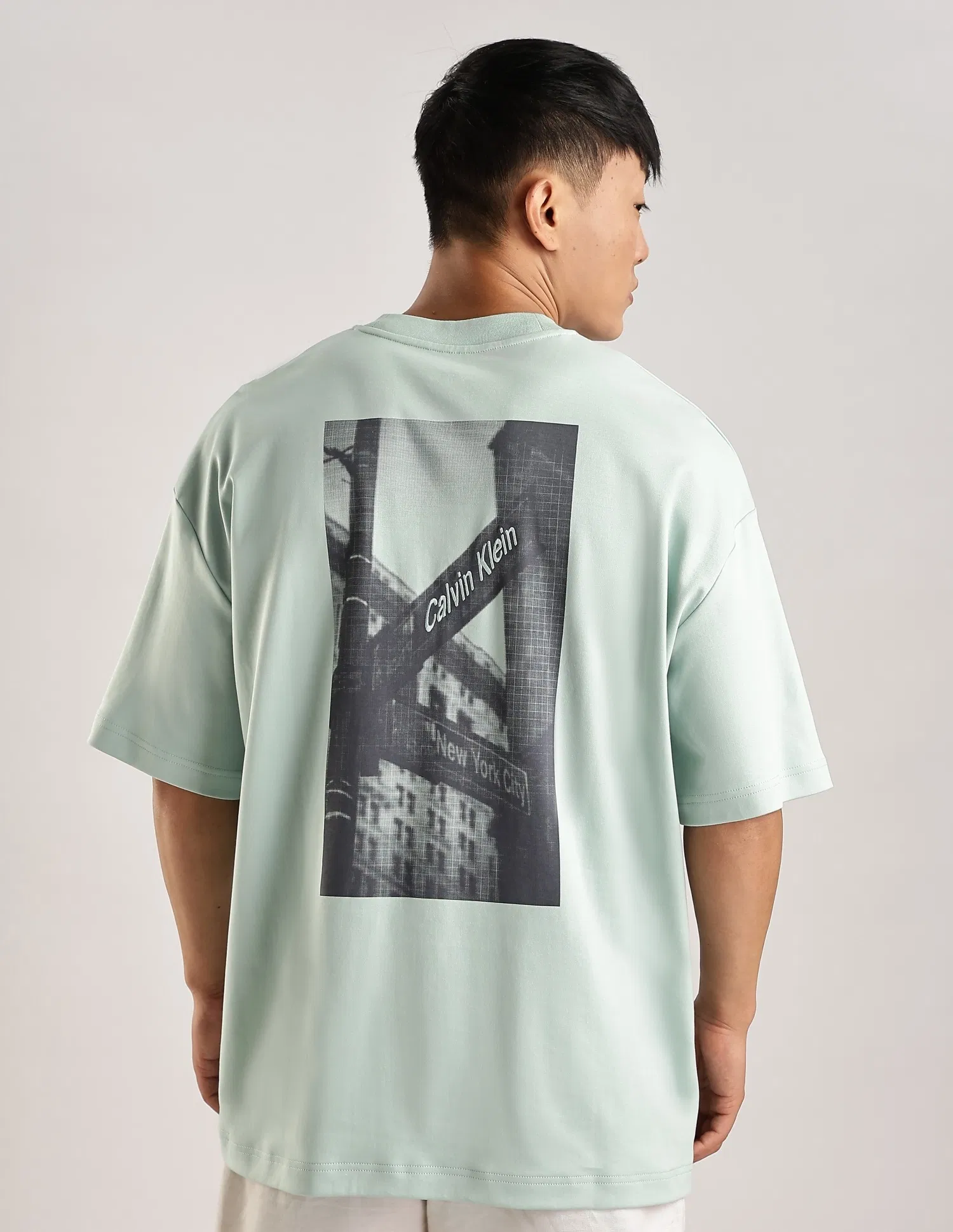 CALVIN KLEIN Graphic Oversized-Fit Cotton T Shirt  4RAB805