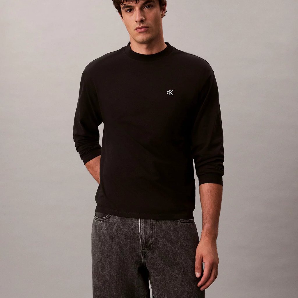 Calvin Klein T shirt kaos lengan panjang long sleeve cowo pria 4RD871G
