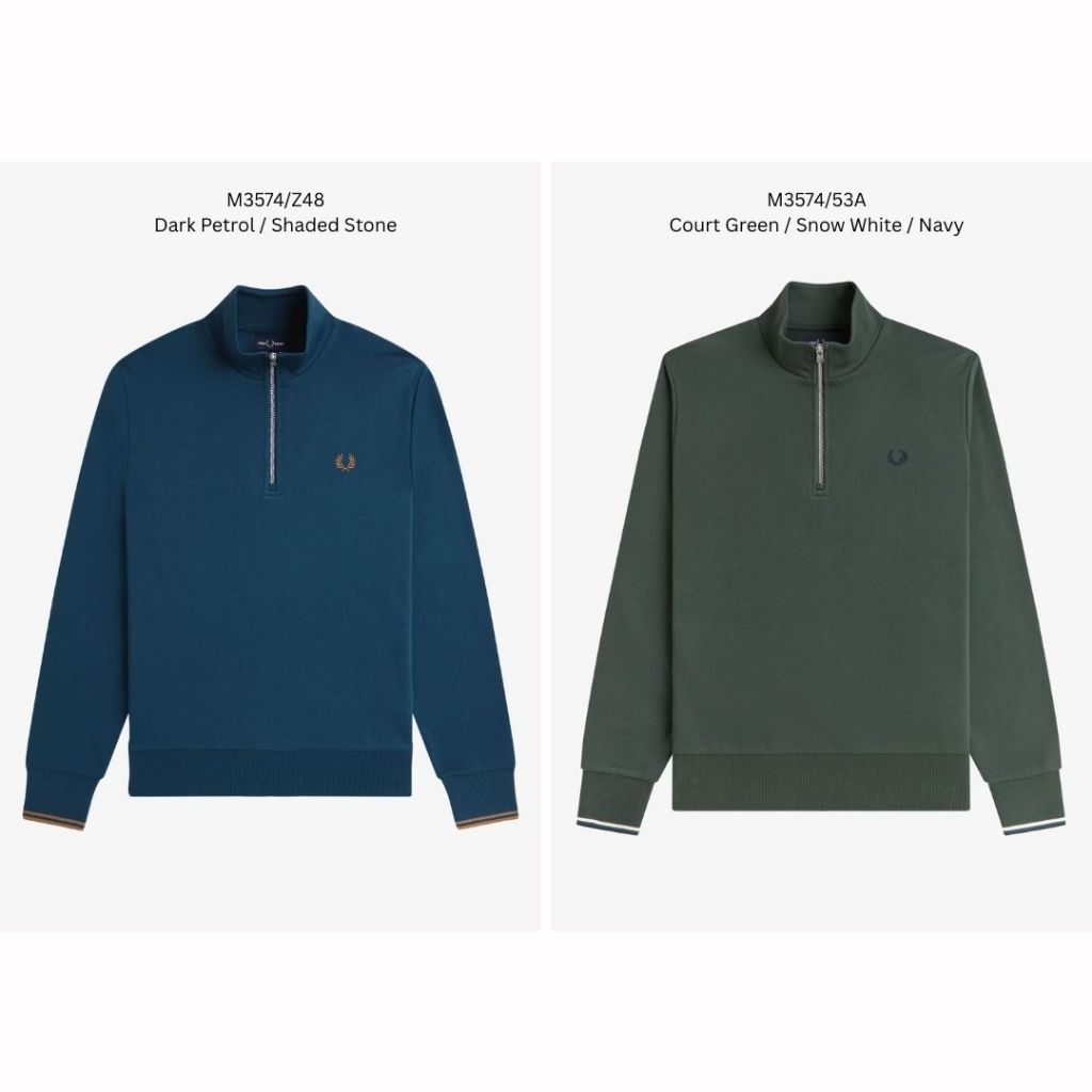 Fred Perry Half Zip Sweater Sweatshirt M3574