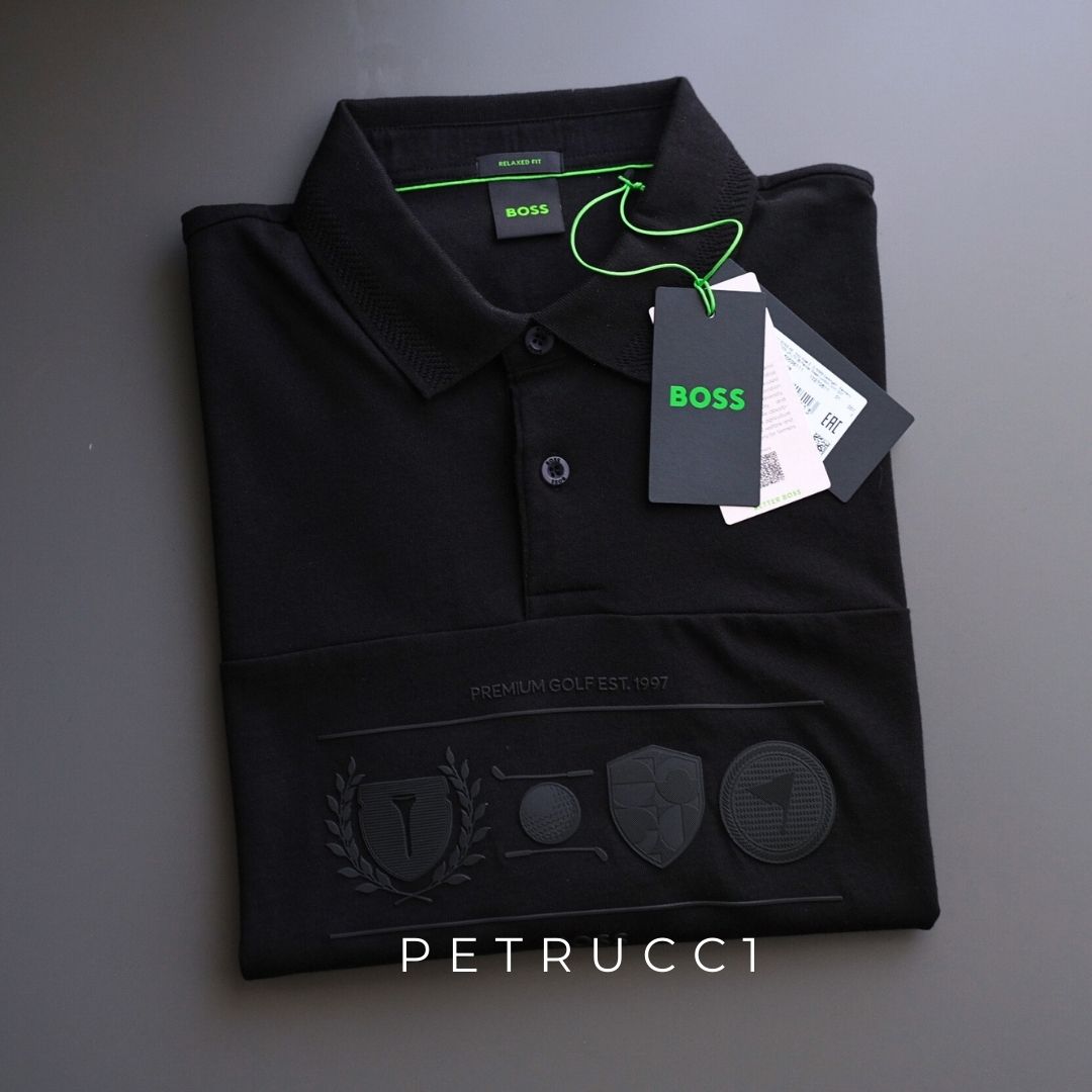 BOSS Relaxed-fit polo shirt in cotton with golf artwork Percy Heritage 50538111