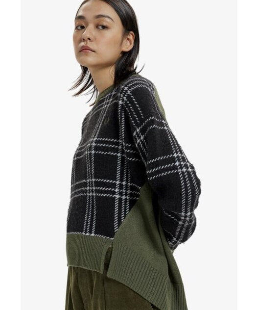 Fred Perry Tartan Panel Jumper Women K4108/102