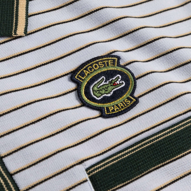 LACOSTE Striped Cotton Piqué Heritage Badge Polo  PH1221