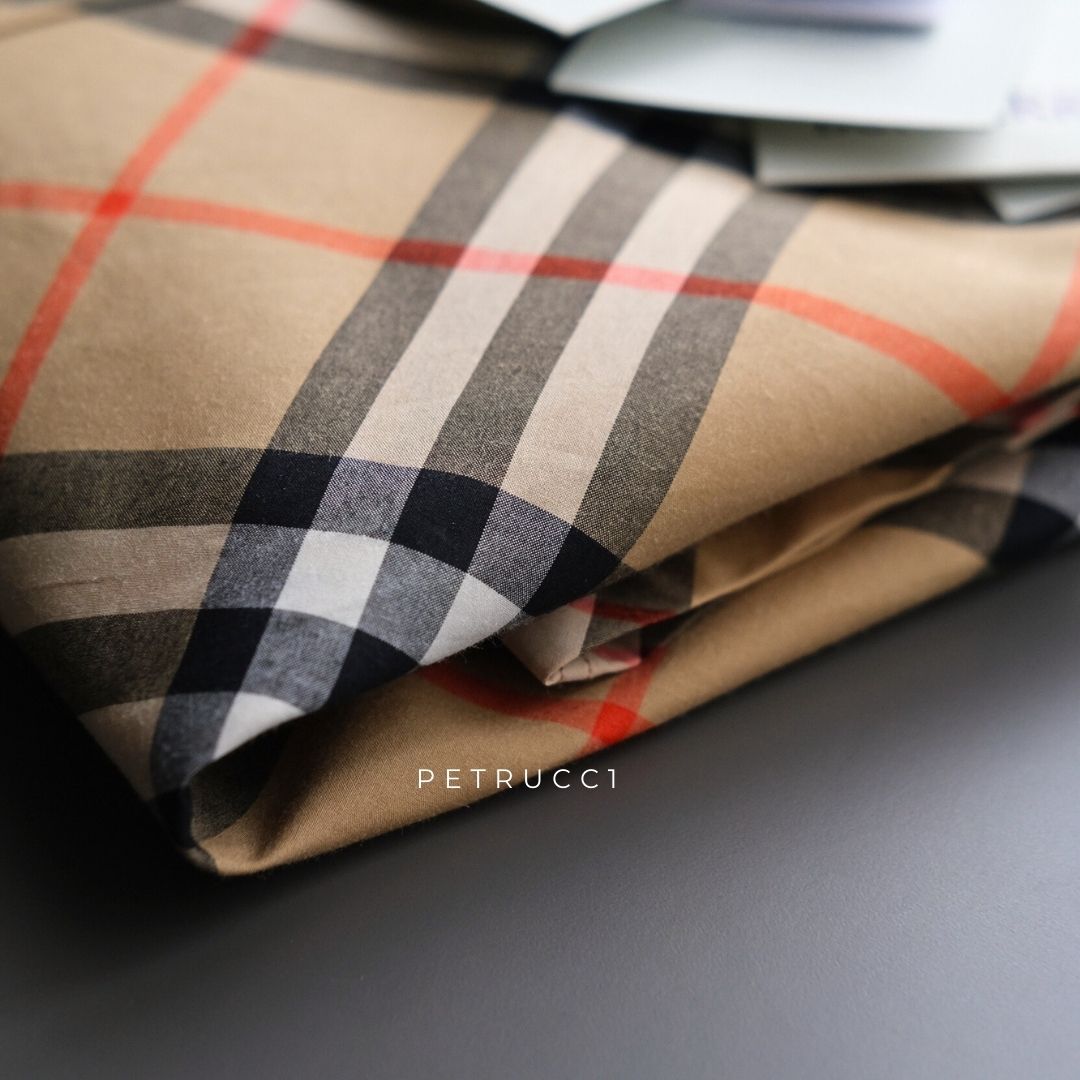 BURBERRY Beige Checked Short Sleeve Shirt 8087637