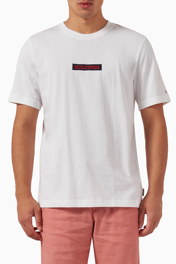 TOMMY HILFIGER Monotype Logo Patch T Shirt MW0MW34373